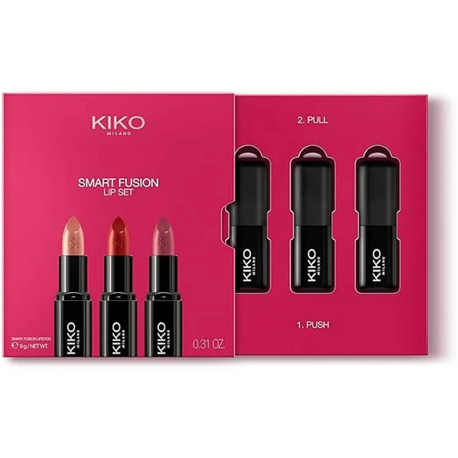 پک رژلب 3تایی کیکو میلانو  مدل  Kiko Smart Fusion